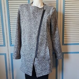 Banana Republic Asymmetrical Zip Gray Sweater Jacket